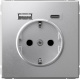 фото Розетка с заземлением с 2 USB  Systeme Electric GAL000332 в Санкт-Петербургe