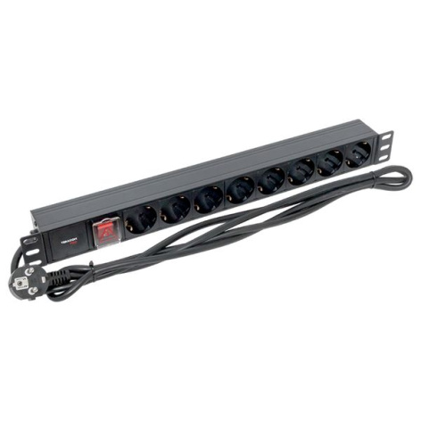 фото Блок розеток 19", 8 розеток EKF TRP-HPD-LS-16A-8SH-2MSH в Уфе
