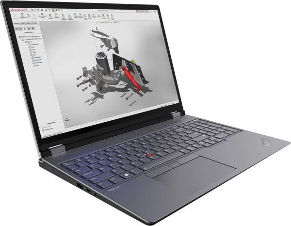 фото Ноутбук Lenovo ThinkPad P16 G2 16" (Intel Core i7, 16Гб DDR5, SSD 512 Гб, GeForce RTX 2000, Windows 11 Профессиональная) Серый [21FBA0R7CD]