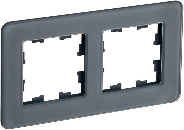 

Рамка двойная IEK BR-M22-G-41-K53 BRITE РУ-2-2-Бр Стекло Графит RE, BR-M22-G-41-K53