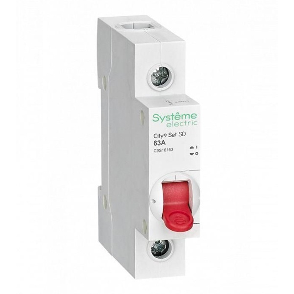 

Рубильник Systeme Electric C9S16163 City9 Set 1P 63А 230В, C9S16163