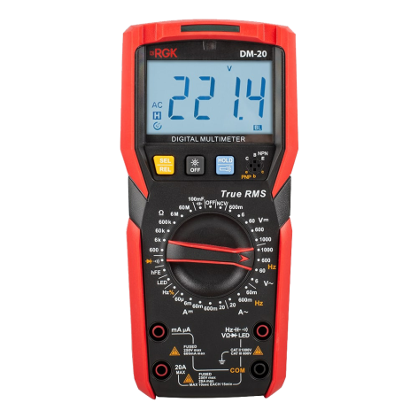 Изображение товара Цифровой мультиметр RGK DM-20 для измерений и тестирования
