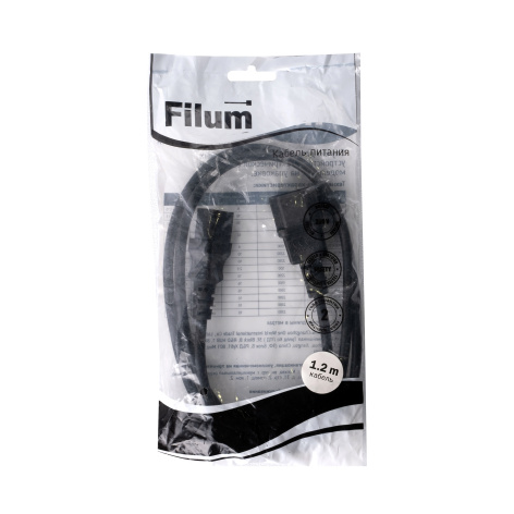 фото Кабель питания Filum FL-PC10-C13-C14-1.2M в Волгограде