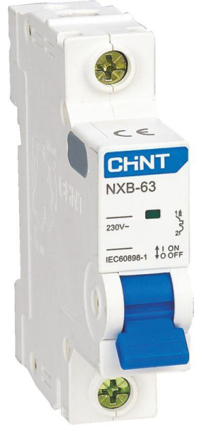Изображение товара Автоматический выключатель CHINT NXB-63S 2А IP20 для защиты электросетей