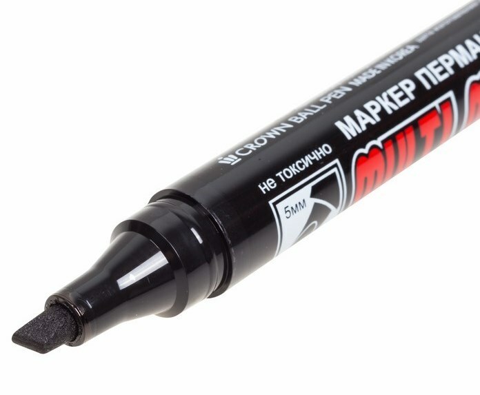 

Маркер Rexant 08-8801 перманентный Crown Multi Marker Chisel 5 мм, черный, скошенный, 08-8801