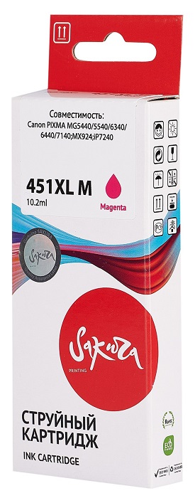 

Картридж струйный Sakura 6474B001 (451XL M) для Canon PIXMA MG5440/5540/6340/6440/7140, MX924, iP7240, водорастворимый тип чернил, пурпурный, 660 к., 6474B001 (451XL M)