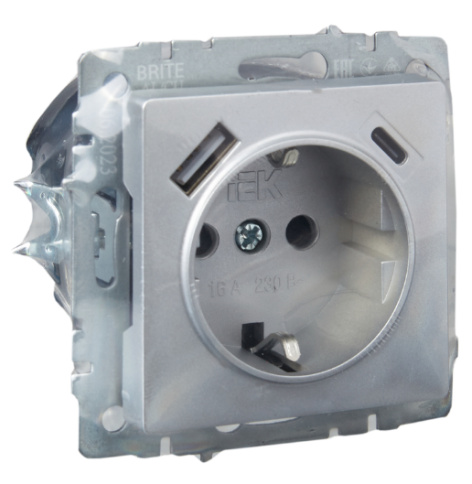 фото Розетка с заземлением  IEK BR-R14-16-U22-018-K47 в Перми