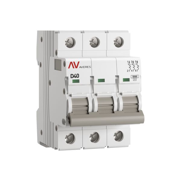 

Автоматический выключатель EKF mcb10-3-40D-av AV-10 3P 40A (D) 10kA AVERES, mcb10-3-40D-av