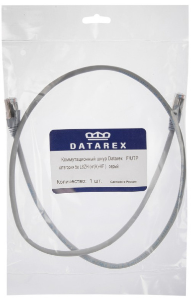 фото Кабель патч-корд F/UTP 5e кат. 1м Datarex DR-191007 в Перми
