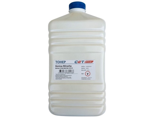 

Картридж CET Тонер NF5Y для KONICA MINOLTA Bizhub C220/280/360 (Japan) Yellow, 500г/бут, (унив.), CET8813500, CET8813500