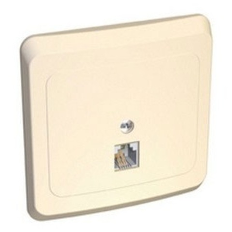 

Розетка Schneider Electric TELC-001K Этюд телефонная 1-ая, 1хRJ11, скрытая, в сборе, IP20 (кремовая), TELC-001K
