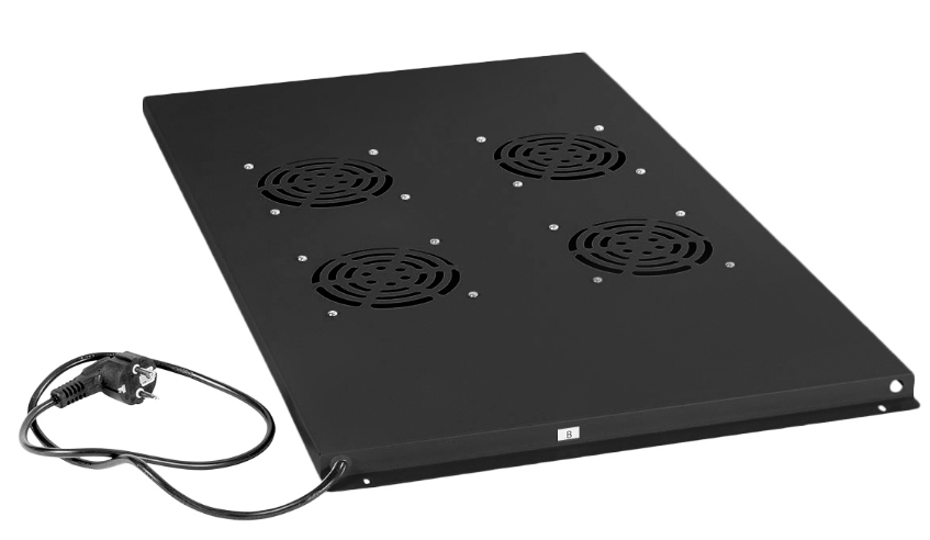 

Вентиляторный модуль Cabeus TRAY-100-BK с 4-я вентиляторами для установки в напольные шкафы серии SH-05C , ND-05C глубиной 1000мм, цвет черный (RAL 90, TRAY-100-BK