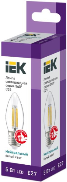 фото Лампа светодиодная IEK LLF-C35-5-230-40-E27-CL в Уфе
