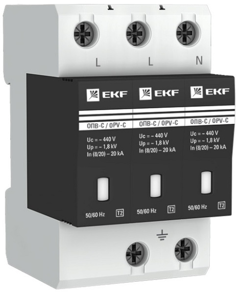 Изображение товара Ограничитель импульсных перенапряжений EKF opv-d3