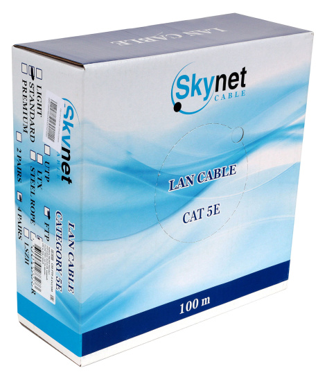 фото Кабель витая пара F/UTP 5e кат. 4 пары SkyNet CSS-FTP-4-CU/100 в Уфе