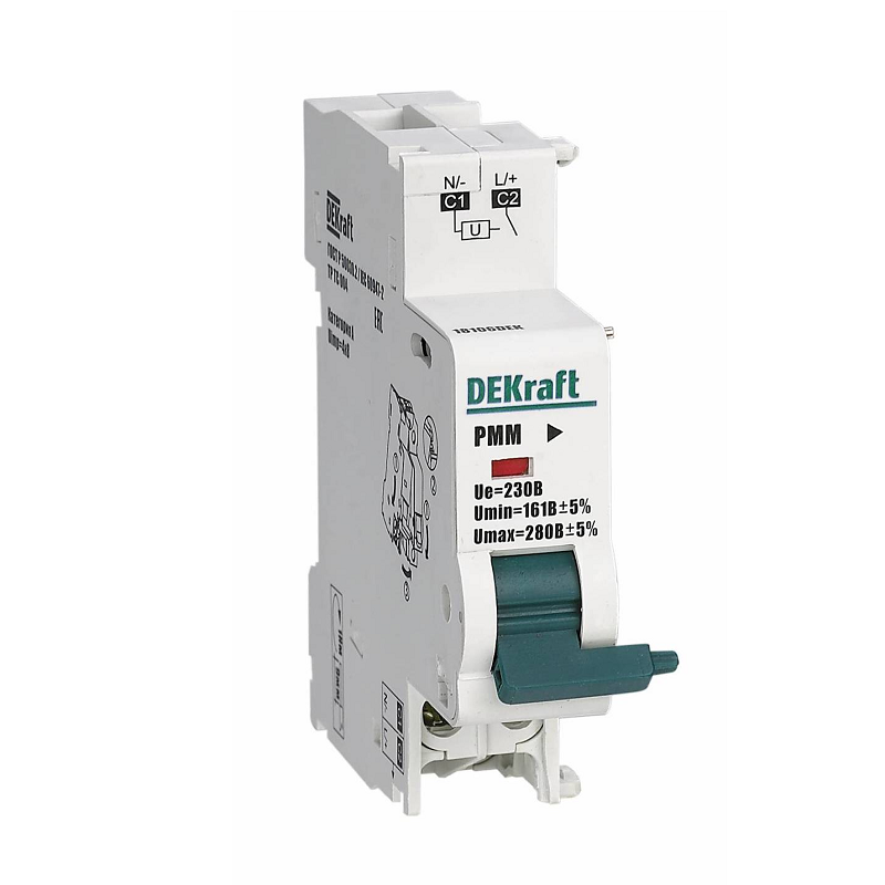 

Расцепитель DEKraft 18106DEK макс. минимального напряжения 280В 161В для ВА-101 нов., 18106DEK