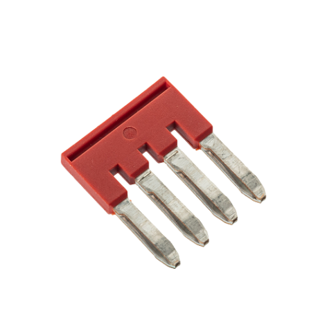 Изображение товара Перемычка вставная DKC SBF-4-5 для клемм с 2.5 мм², 4 полюса, красный цвет
