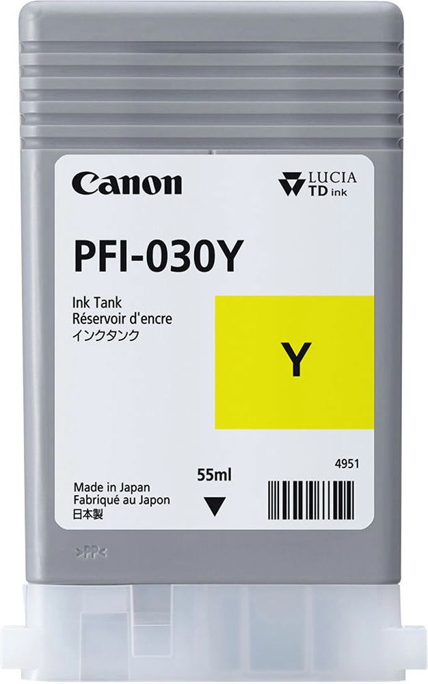 

Картридж Canon PFI-030Y 3492C001 желтый для imagePROGRAF TA-20, TA-30, TM-240, TM-340 (55мл), PFI-030Y