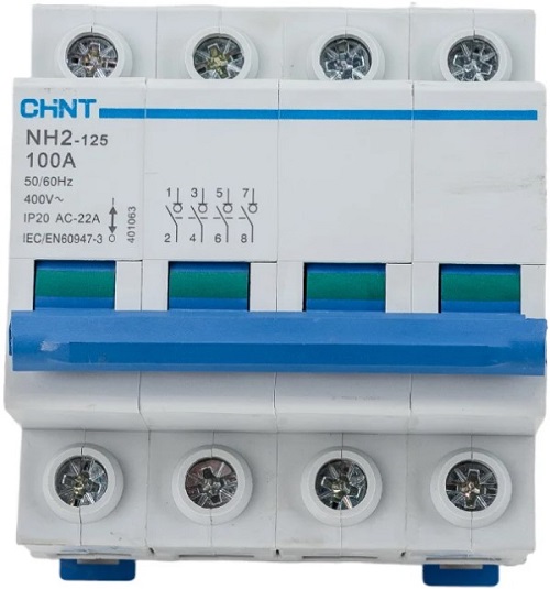 

Выключатель нагрузки CHINT 401063 4P, 100А, NH2-125, 401063