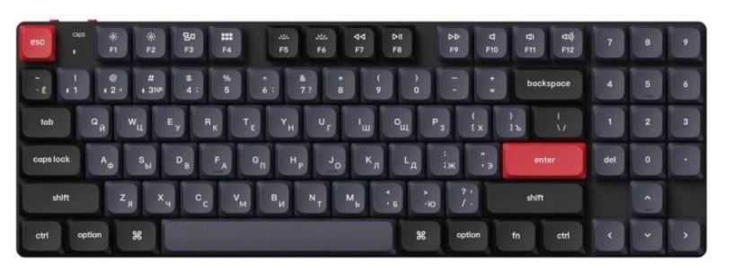 

Клавиатура Wireless Keychron K13 Pro K13P-H3 QMK, 90 клавиш, Hot-Swap, Gateron low profile Brown Switch, K13 Pro
