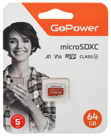 фото Карта памяти MicroSDXC 64GB GoPower 00-00025681 в Ростове-на-Дону