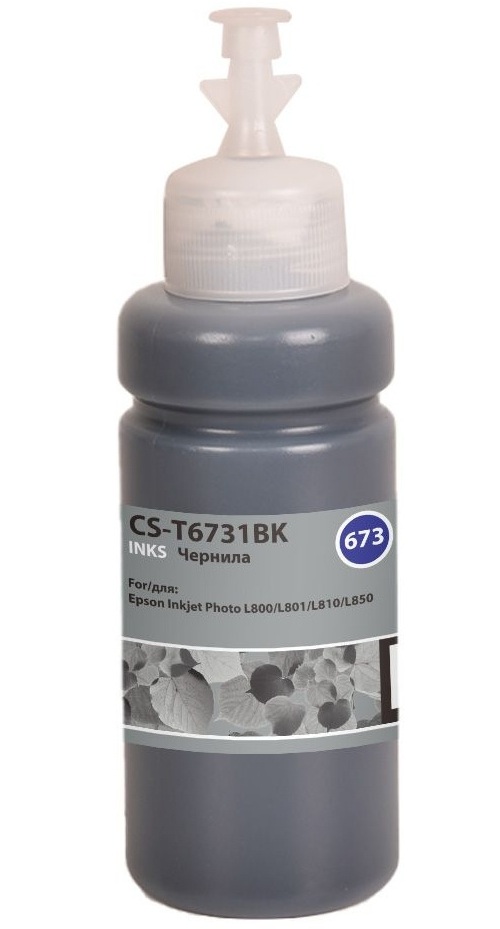 

Чернила Cactus CS-T6731BK 673 черный 70мл для Epson Inkjet Photo L800/L801/L810/L850, CS-T6731BK