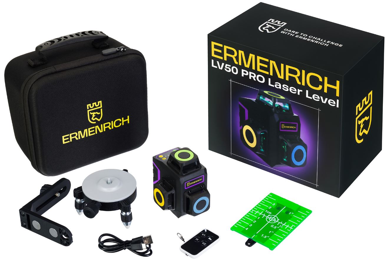 

Уровень лазерный Ermenrich 84086 PRO LV50, 84086