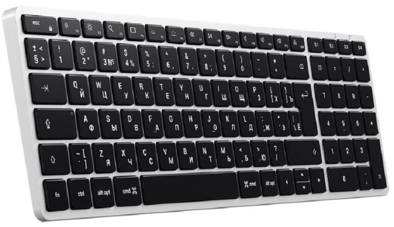 

Клавиатура Satechi Slim X2 ST-BTSX2S-RU Bluetooth - Russian - silver, Slim X2