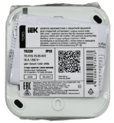 фото Розетка с заземлением IEK TS-R16-16-55-K41