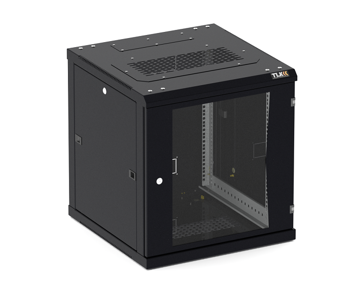 

Шкаф настенный 19", 12U TLK TWC-126060-R-G-BK стеклянная дверь, Ш600хВ636хГ600мм, 2 пары монтажных направляющих, черный, TWC-126060-R-G-BK