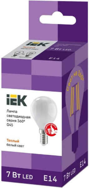 фото Лампа светодиодная IEK LLF-G45-7-230-30-E14-FR в Челябинске