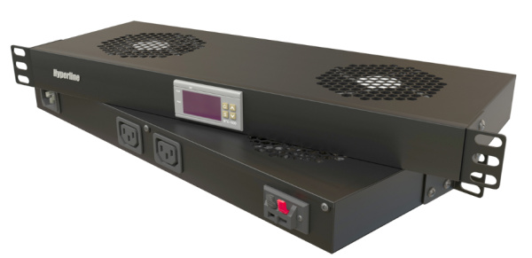 фото Вентиляторный модуль  Hyperline TRFA-WB-MICR-2F-RAL9004