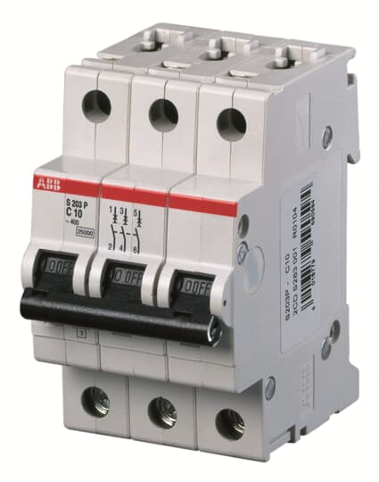 

Автоматический выключатель ABB 2CDS283001R0101 S203P 3P 10А (D) 25kA, 2CDS283001R0101
