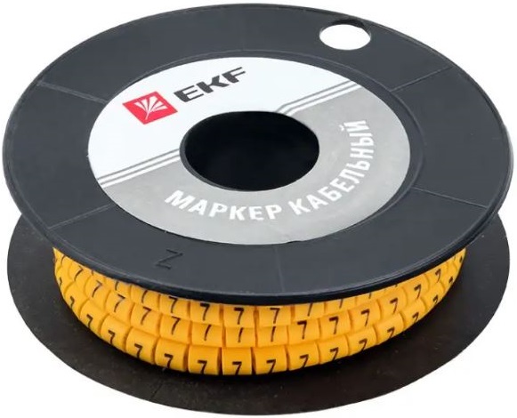 

Маркер на кабель EKF plc-KM-6-7 6,0 мм2 "7" (350 шт.) (ЕС-3), plc-KM-6-7