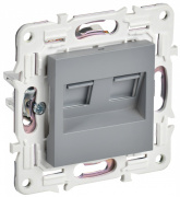 фото Розетка компьютерная двойная  IEK SK-K20-1-K03