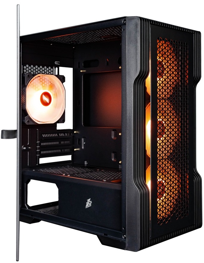 

Корпус mATX 1STPLAYER TRILOBITE T3 ARGB Black T3-BK-4F7 без БП, боковая панель из закалённого стекла, USB 3.0, TRILOBITE T3 ARGB Black