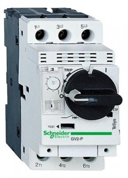 Изображение товара Автоматический выключатель Schneider Electric GV2P05 (690 В) 3 полюса Термомагнитный 100 кА