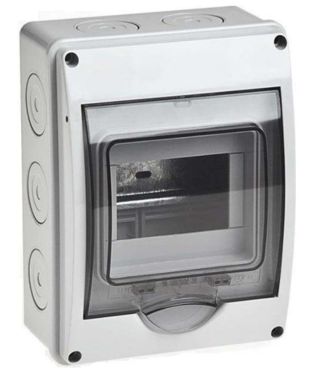 

Бокс RUVinil 69005 ОП Тусо 5мод. IP65 сер./дым. дверь, 69005