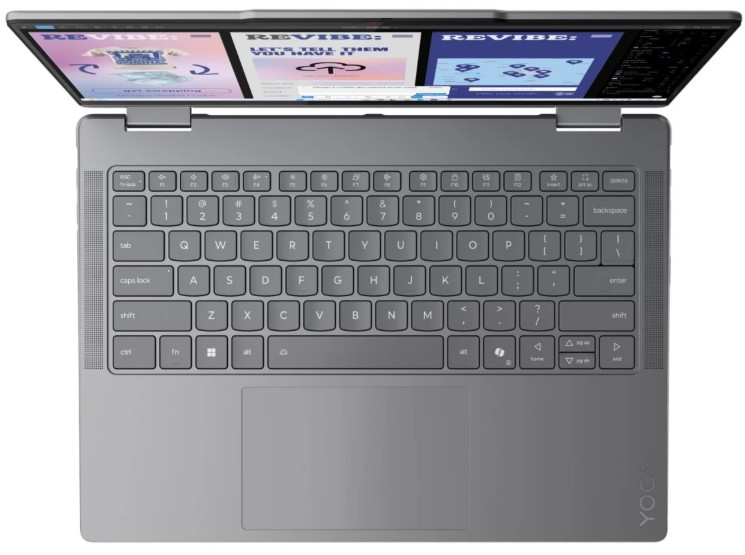 

Ноутбук Lenovo Yoga 7 2-in-1 14ILL10 83JQ003FRK U7-256V/16GB/1TB SSD/Arc graphics/14" OLED Touch/WiFi/BT/Cam/Win11Home/luna grey, Yoga 7 2-in-1 14ILL10