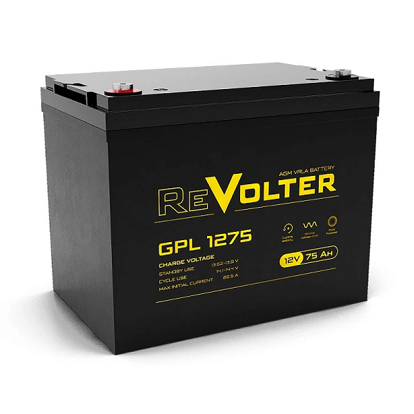 

Батарея ReVolter GPL 1275 12 V, 75Ah, GPL 1275