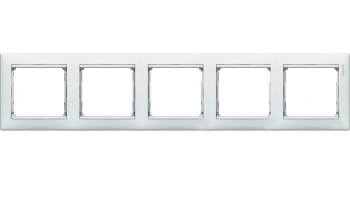 

Рамка Legrand 774455 Valena 5 постов горизонтальная, IP20, (белая), 774455