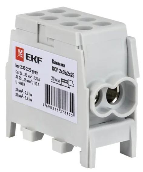 фото Клемма распределительная  EKF ksr-2.35-2.25-grey в Ростове-на-Дону