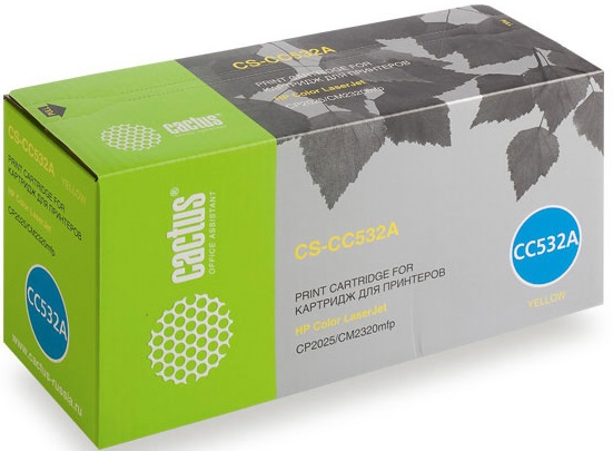 

Картридж Cactus CS-CC532A для принтеров HP Color LaserJet CP2025/CM2320mfp, желтый, 2800 стр., CS-CC532A