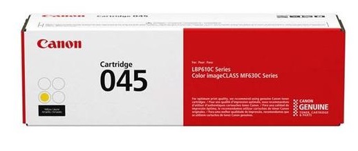 

Картридж Canon 045 1239C002 для i-SENSYS LBP611Cn/LBP613Cdw/MF631Cn/MF633CDW/MF635Cx (1300 стр), желтый, 045 желтый