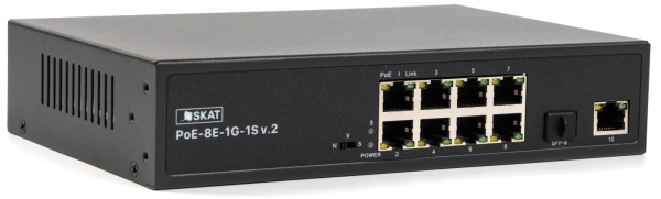 фото Коммутатор  Бастион SKAT PoE-8E-1G-1S v.2 в Волгограде