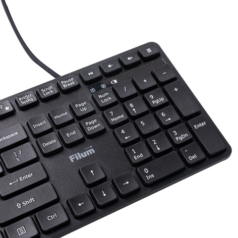 фото Мембранная клавиатура Filum FL-KB15-BK, USB, Черный [FL-KB15-BK] в Красноярске