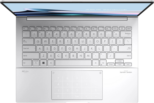 фото Ноутбук  ASUS Zenbook 14 OLED UX3405MA-QD988 в Челябинске 14 ", Core Ultra 5, 16 Гб RAM, 512 Гб SSD, Arc graphics, Серебристый