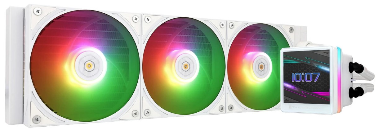 

Система охлаждения жидкостная Thermalright Grand Vision 360 White ARGB LGA115x/1200/1700/1851/AM4/AM5 (3*120mm, 2150rpm, 80.45CFM, 29dBa), Grand Vision 360 White ARGB