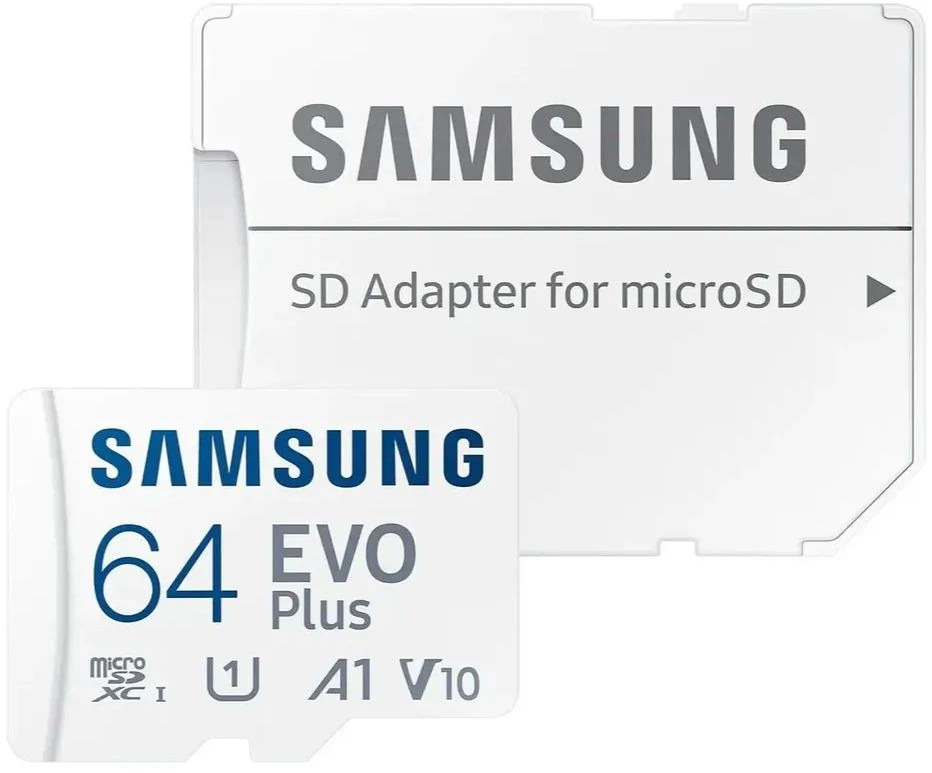 

Карта памяти MicroSDXC 64GB Samsung MB-MC64SA EVO Plus + adapter, MB-MC64SA