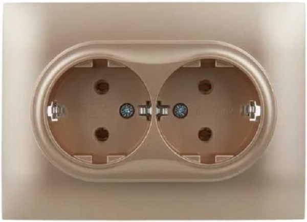 фото Розетка двухместная с заземлением в сборе IEK SK-R21-16-K98-F в Ростове-на-Дону